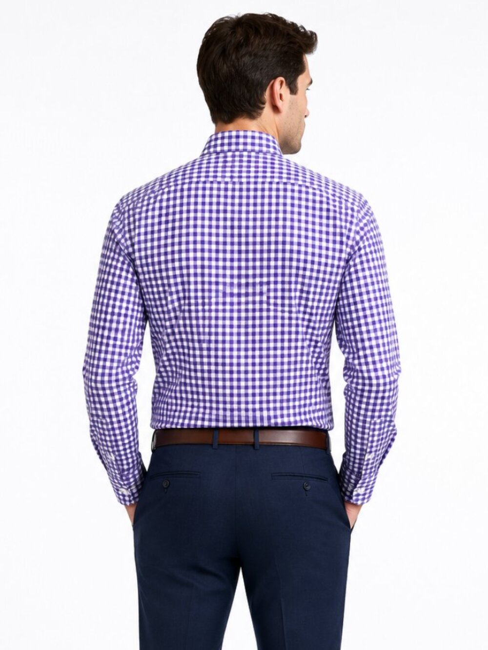 Lauren Ralph Lauren Slim Fit Gingham Dress Shirt 15.5 32/33 Non-Iron - Picture 2 of 12